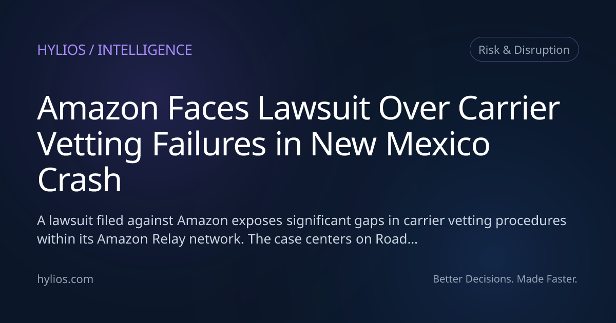 Amazon Faces Lawsuit Over Carrier Vetting Failures in New Mexico Crash ...