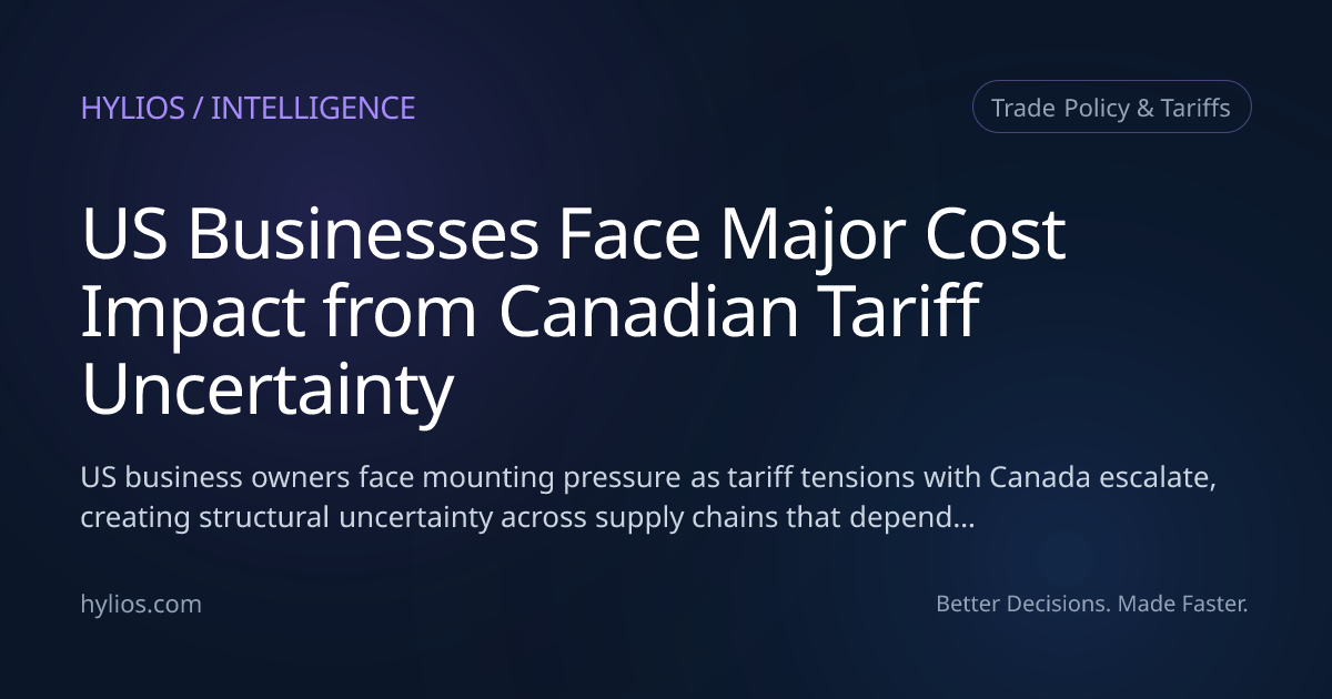 US Businesses Face Major Cost Impact from Canadian Tariff Uncertainty ...
