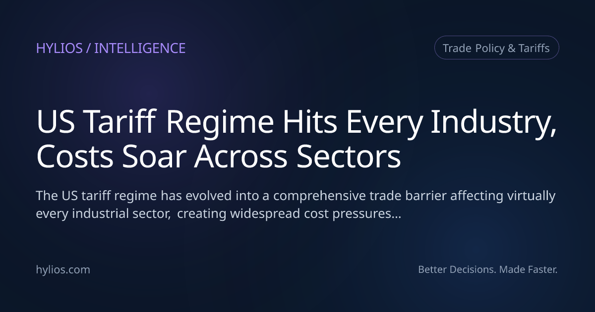 US Tariff Regime Hits Every Industry, Costs Soar Across Sectors | Hylios